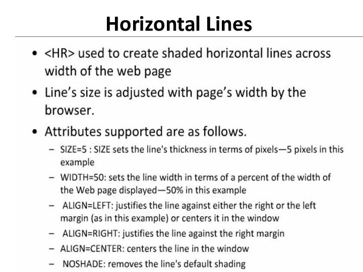 Horizontal Lines