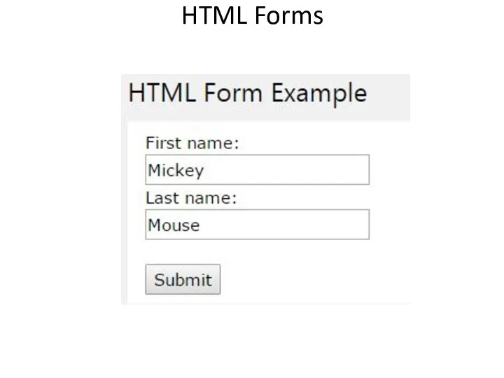 HTML Forms