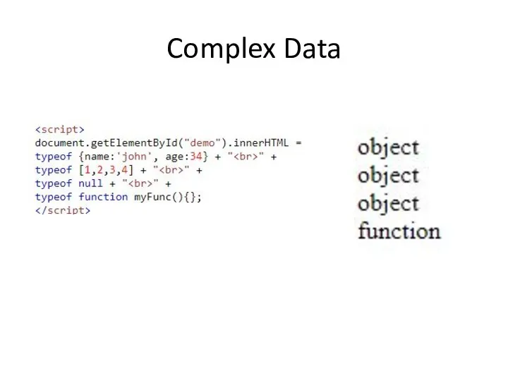 Complex Data