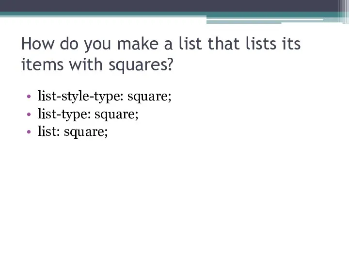 How do you make a list that lists its items with