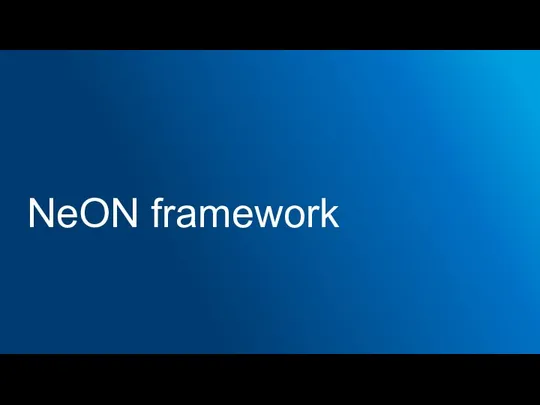 NeON framework