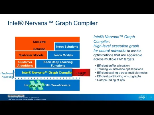 Intel® Nervana™ Graph Compiler Intel® Nervana™ Graph Compiler: High-level execution graph