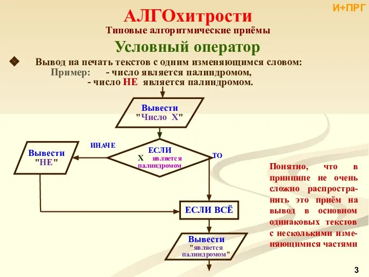 Вывод на печать текстов с одним изменяющимся словом: Пример: - число