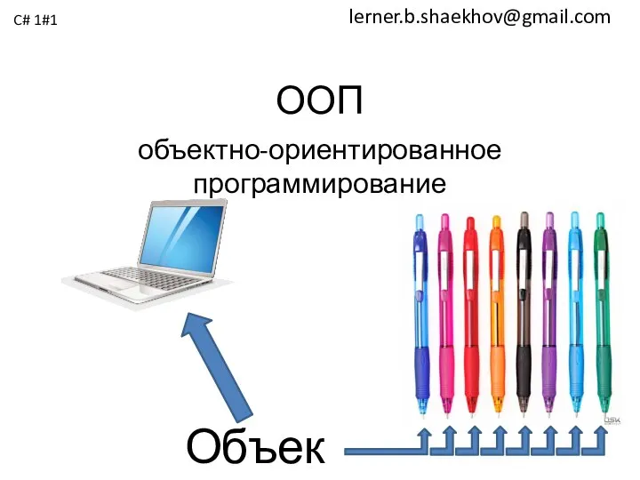 lerner.b.shaekhov@gmail.com ООП объектно-ориентированное программирование Объект C# 1#1