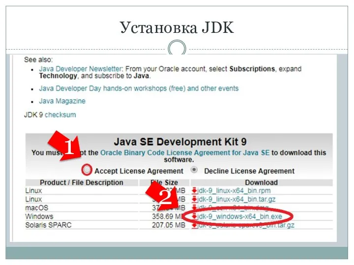 Установка JDK 1 2