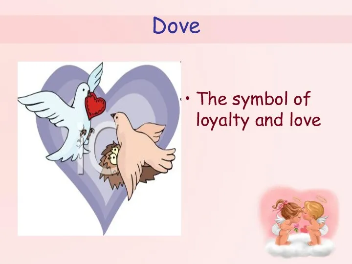Dove The symbol of loyalty and love