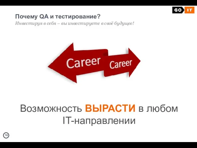 Почему QA и тестирование? Инвестируя в себя – вы инвестируете в