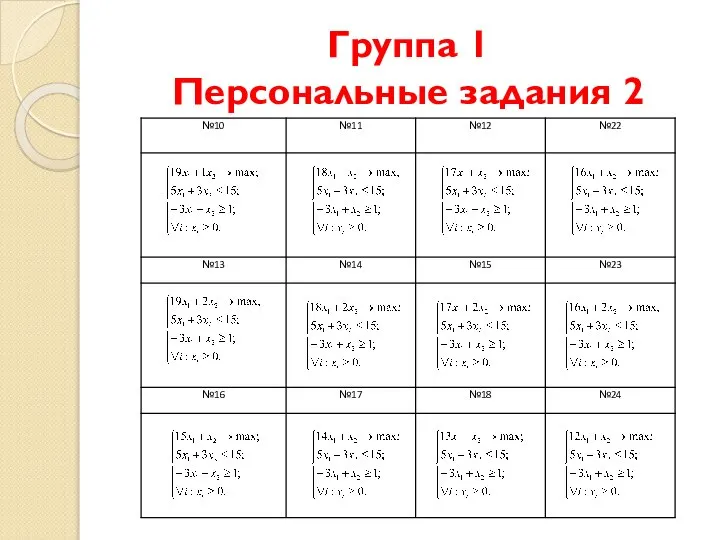 Группа 1 Персональные задания 2