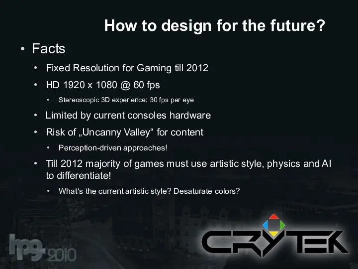 Facts Fixed Resolution for Gaming till 2012 HD 1920 x 1080