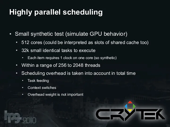 Small synthetic test (simulate GPU behavior) 512 cores (could be interpreted