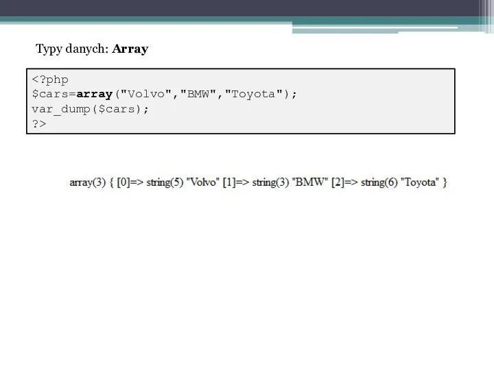 Typy danych: Array