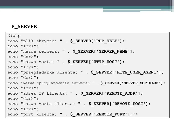 echo "plik skryptu: " . $_SERVER['PHP_SELF']; echo " "; echo "nazwa