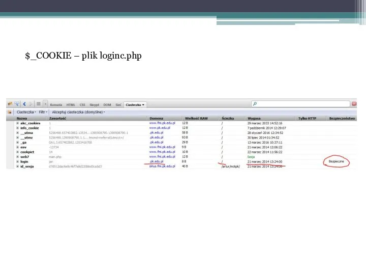 $_COOKIE – plik loginc.php