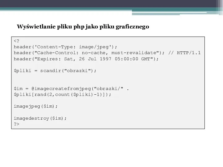 header('Content-Type: image/jpeg'); header("Cache-Control: no-cache, must-revalidate"); // HTTP/1.1 header("Expires: Sat, 26 Jul