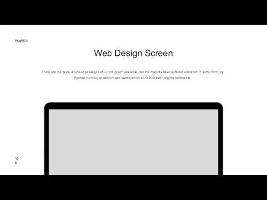 Web Design Screen There are many variations of passages of Lorem
