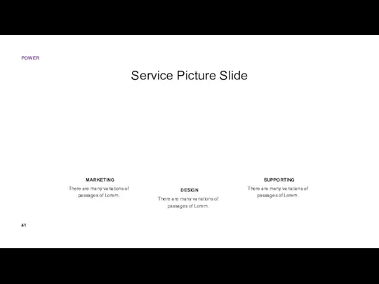 Service Picture Slide MARKETING There are many variations of passages of