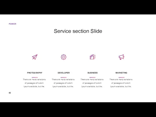 Service section Slide