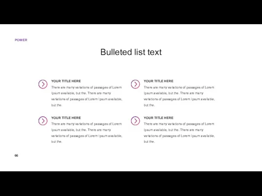 Bulleted list text
