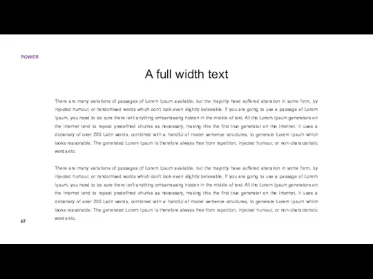 A full width text There are many variations of passages of