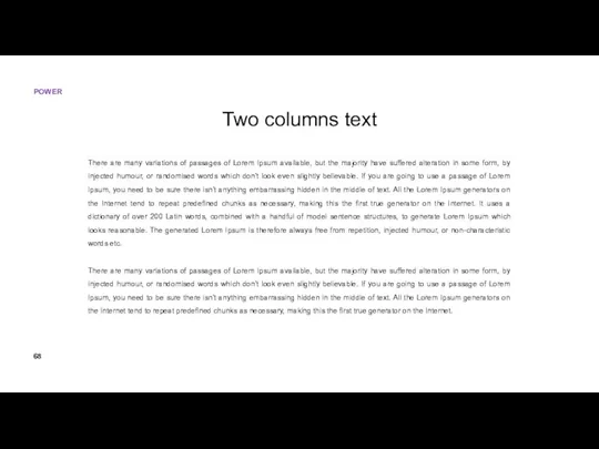 Two columns text There are many variations of passages of Lorem
