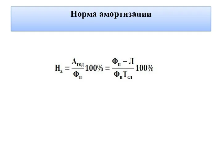 Норма амортизации