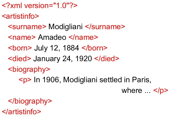 Modigliani Amadeo July 12, 1884 January 24, 1920 In 1906, Modigliani settled in Paris, where ...