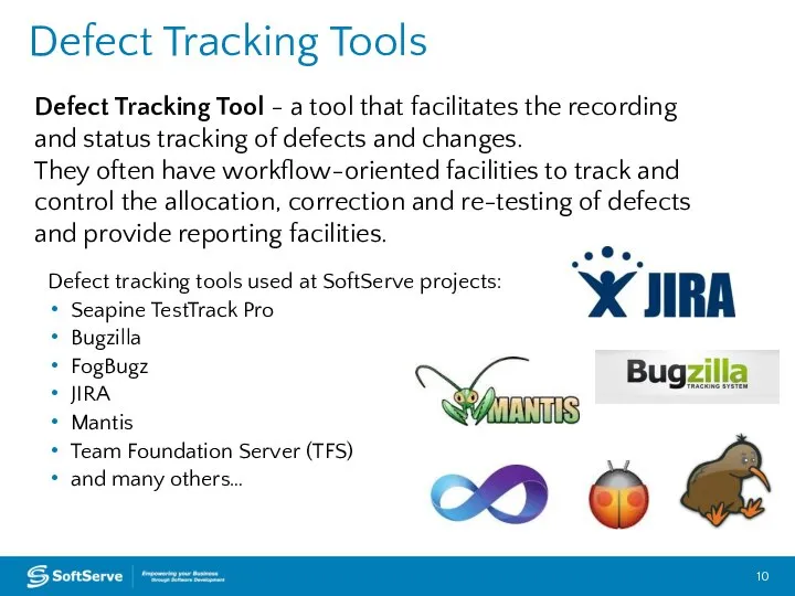 Defect Tracking Tool - a tool that facilitates the recording and