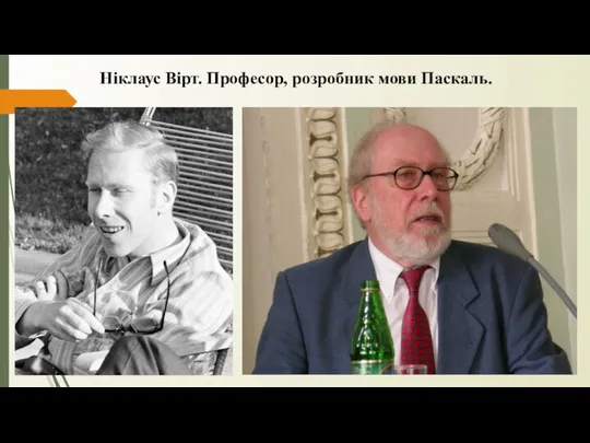 Ніклаус Вірт. Професор, розробник мови Паскаль.