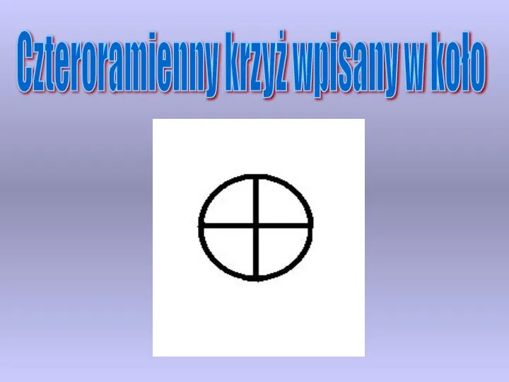 Czteroramienny krzyż wpisany w koło