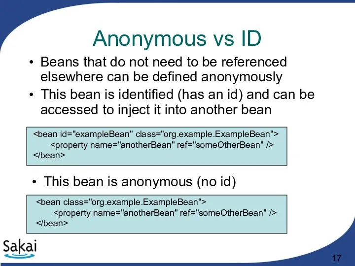 Anonymous vs ID Beans that do not need to be referenced