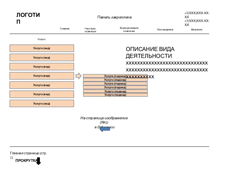 Главная страница (стр. 1) ЛОГОТИП Частным клиентам Корпоративным клиентам Поставщикам Вакансии