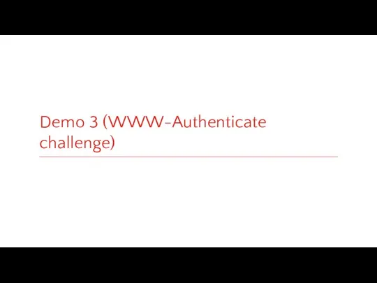 Demo 3 (WWW-Authenticate challenge)