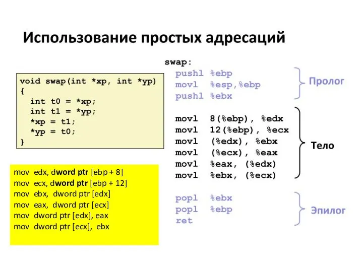 mov edx, dword ptr [ebp + 8] mov ecx, dword ptr