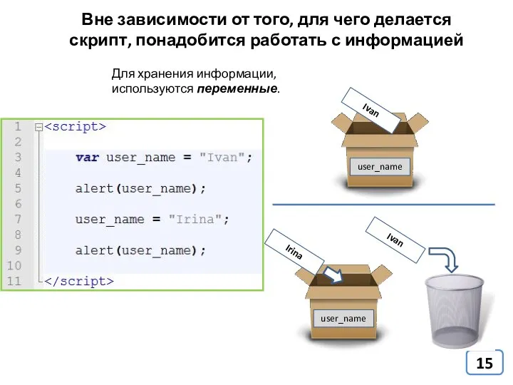 Вне зависимости от того, для чего делается скрипт, понадобится работать с