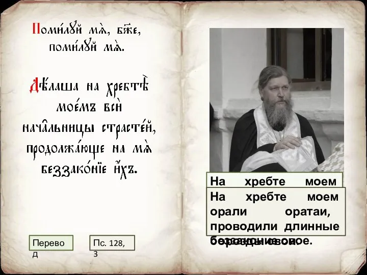 На хребте моем пахали все вожди страстей, проводя вдоль по мне