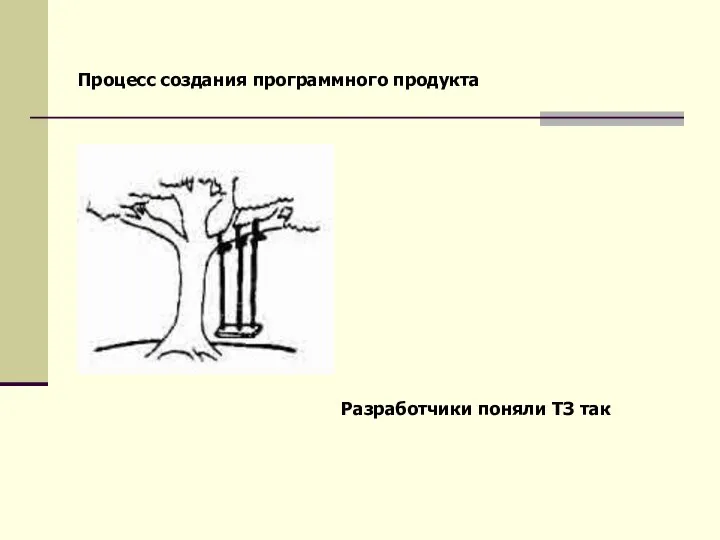 Разработчики поняли ТЗ так Процесс создания программного продукта