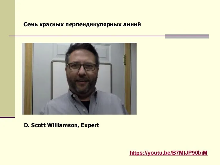 https://youtu.be/B7MIJP90biM Семь красных перпендикулярных линий D. Scott Williamson, Expert