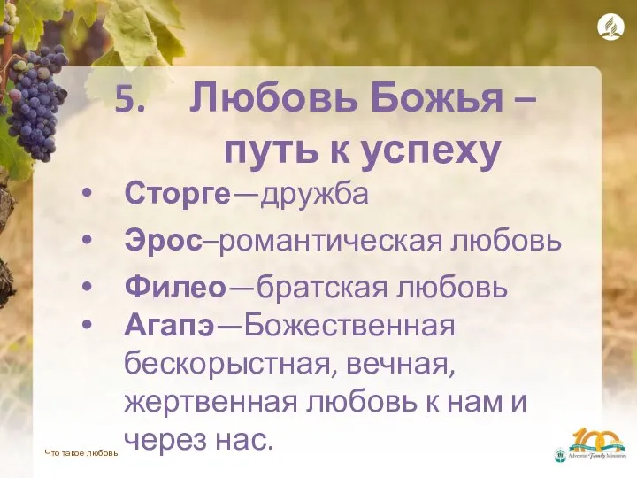 Что такое любовь Любовь Божья – путь к успеху Сторге—дружба Эрос–романтическая