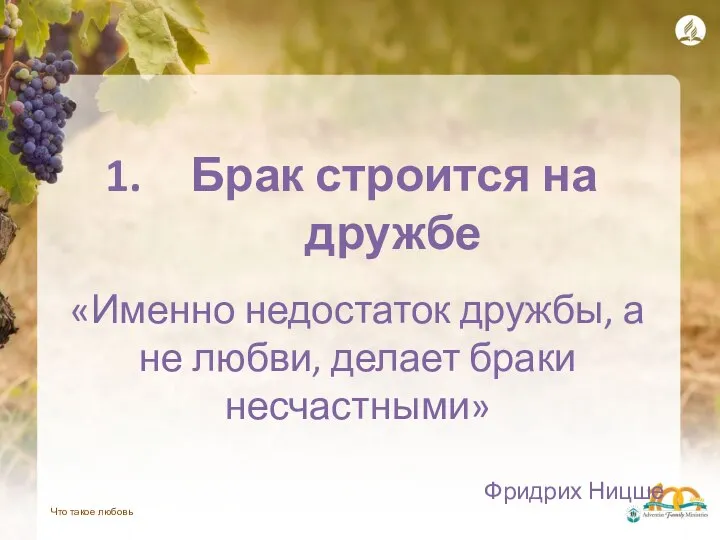 Что такое любовь Брак строится на дружбе «Именно недостаток дружбы, а