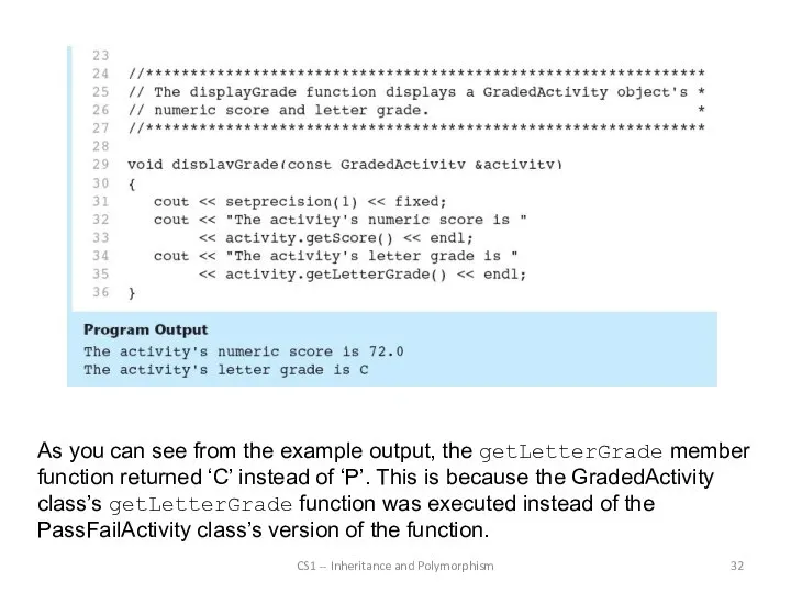 CS1 -- Inheritance and Polymorphism As you can see from the