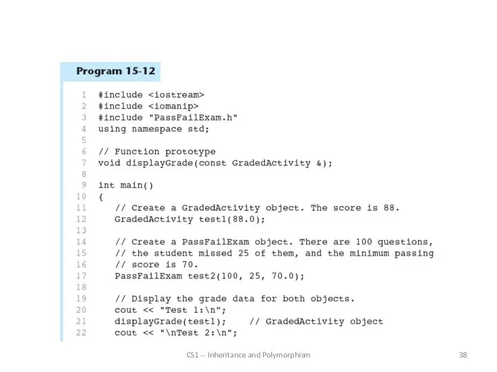 CS1 -- Inheritance and Polymorphism