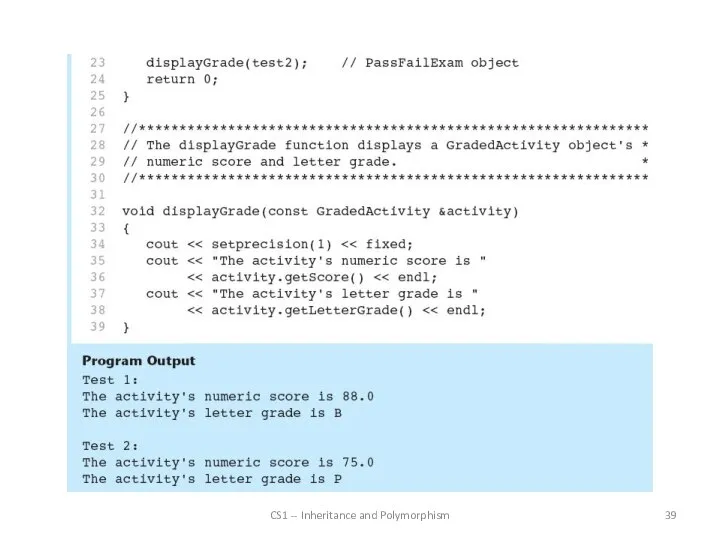 CS1 -- Inheritance and Polymorphism