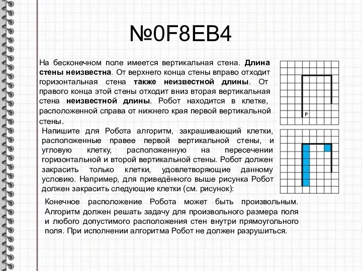 №0F8EB4 На бесконечном поле имеется вертикальная стена. Длина стены неизвестна. От