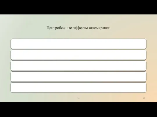 Центробежные эффекты агломерации 33