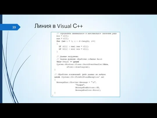 Линия в Visual С++