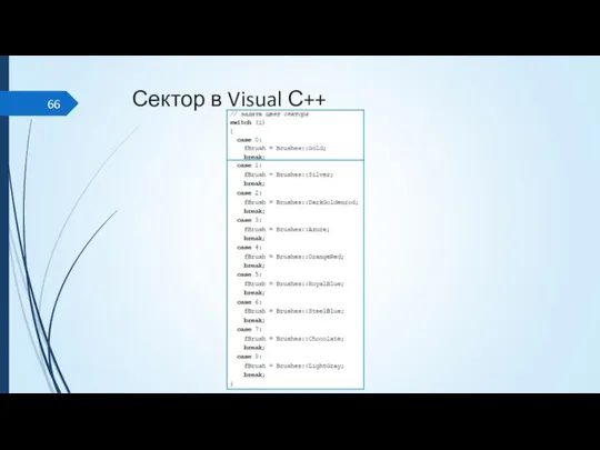 Сектор в Visual С++