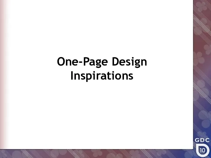 One-Page Design Inspirations