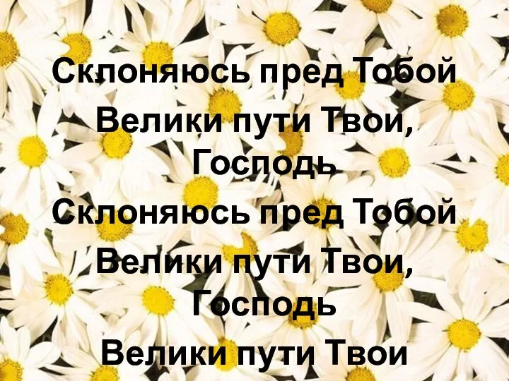 Склоняюсь пред Тобой Велики пути Твои, Господь Склоняюсь пред Тобой Велики