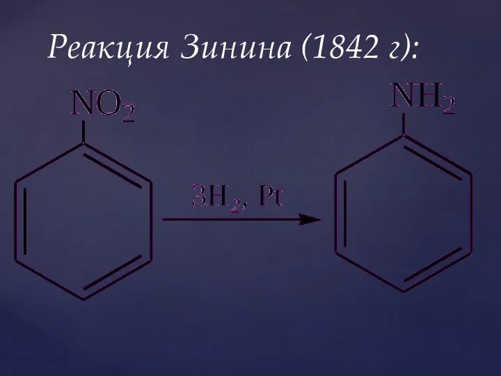 Реакция Зинина (1842 г):