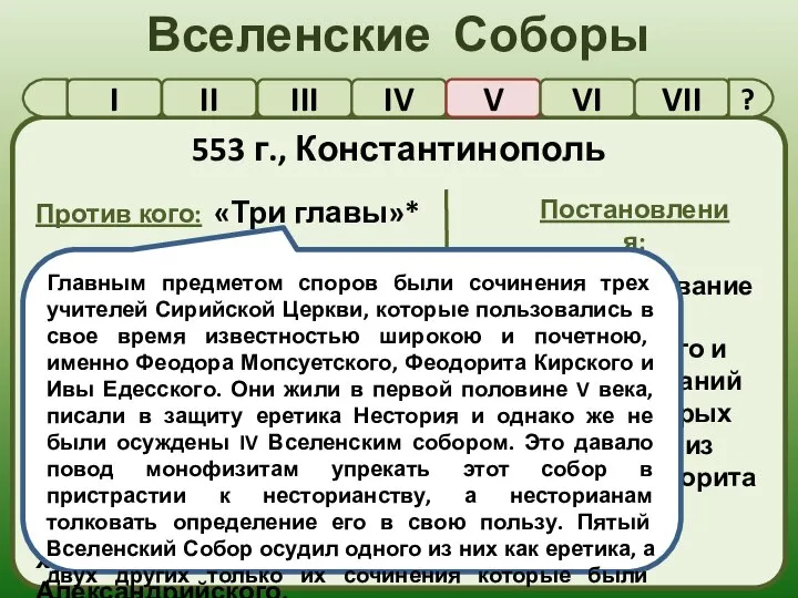 Вселенские Соборы I II III IV V VI VII 553 г.,